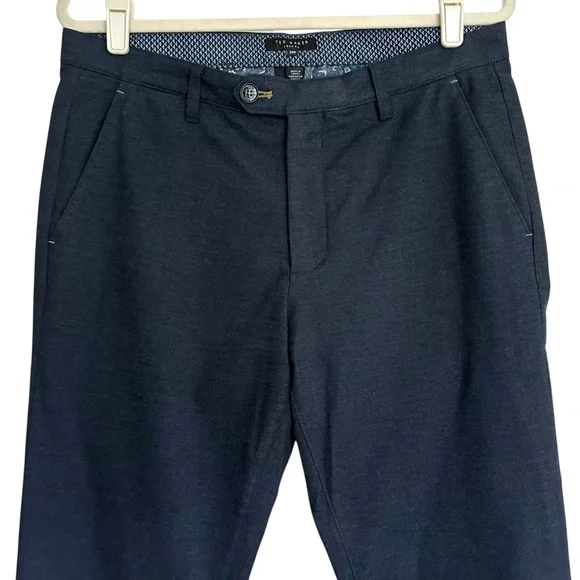TED BAKER London Navy Cotton Blend Volvek Classic Trouser Pants Career Size 33R - Picture 5 of 16